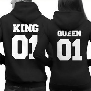 King en Queen hoodie sweater