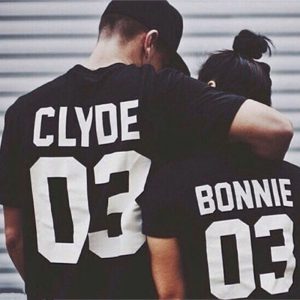 Bonnie and Clyde t-shirts zwart