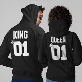 King 01 Queen 01 Hoodies