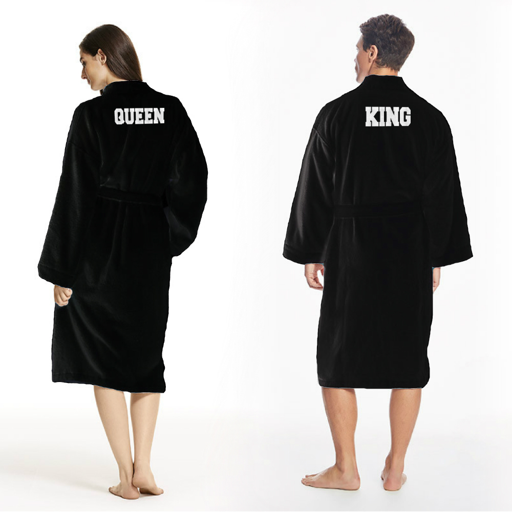 heilig Weggooien sneeuw King & Queen badjassen Zwart | Gratis levering | Tijdelijk €45,95