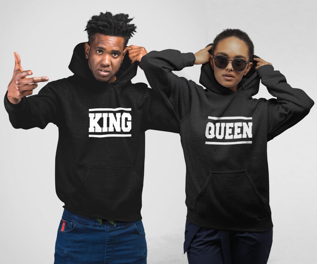 WILD Queen Crown Hoodie – Gold Crown Graphic Sweatshirt For Unisex Adults By Gildan