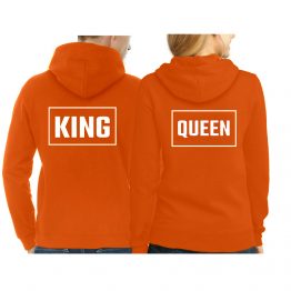 King Queen hoodie rechthoek