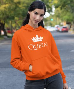 Oranje Koningsdag Hoodie Queen Kroon