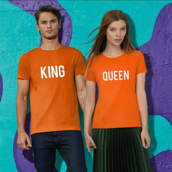 Oranje Koningsdag T Shirts King Queen