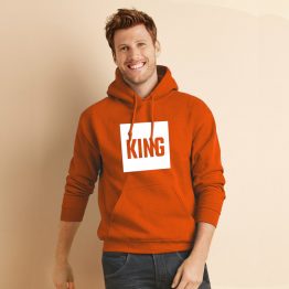 Oranje Koningsdag hoodie blok sfeerfoto