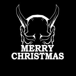 Merry Christmas Kersttrui Zwart Devil