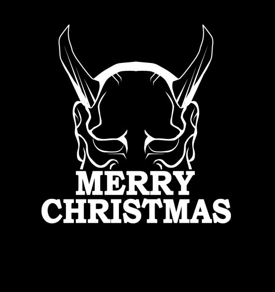 Merry Christmas Kersttrui Zwart Devil