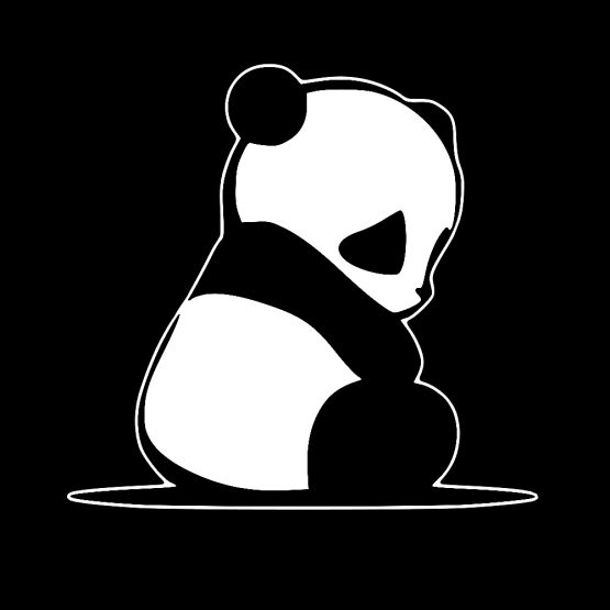 Panda kleding Sad opdruk