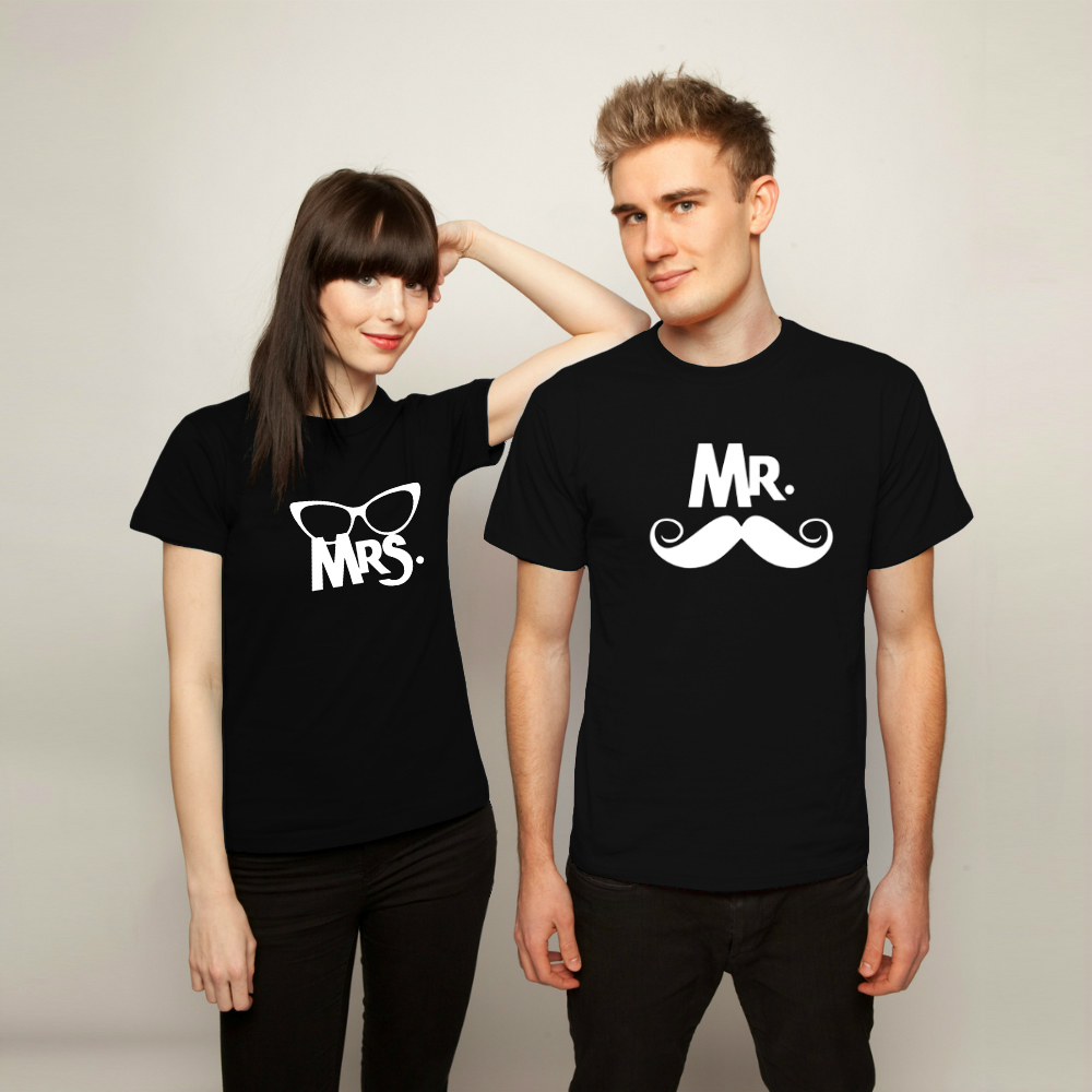 Mr & Mrs shirt snor bril