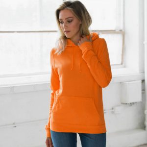 Oranje Koningsdag hoodie oranje dames