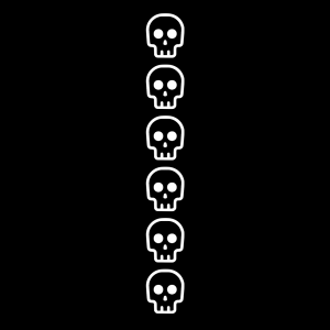 Skulls Halloween hoodie mouw