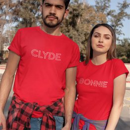 Bonnie Clyde T Shirts Rood