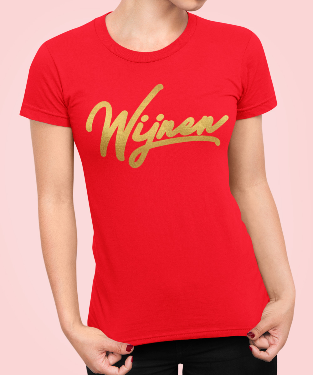 gazon Tablet aankomen Wijnen T-Shirt Red Gold kopen | €18,95 - Gratis verzending vanaf €25,-