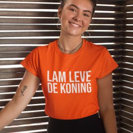 Oranje Koningsdag T-Shirt Lam Leve