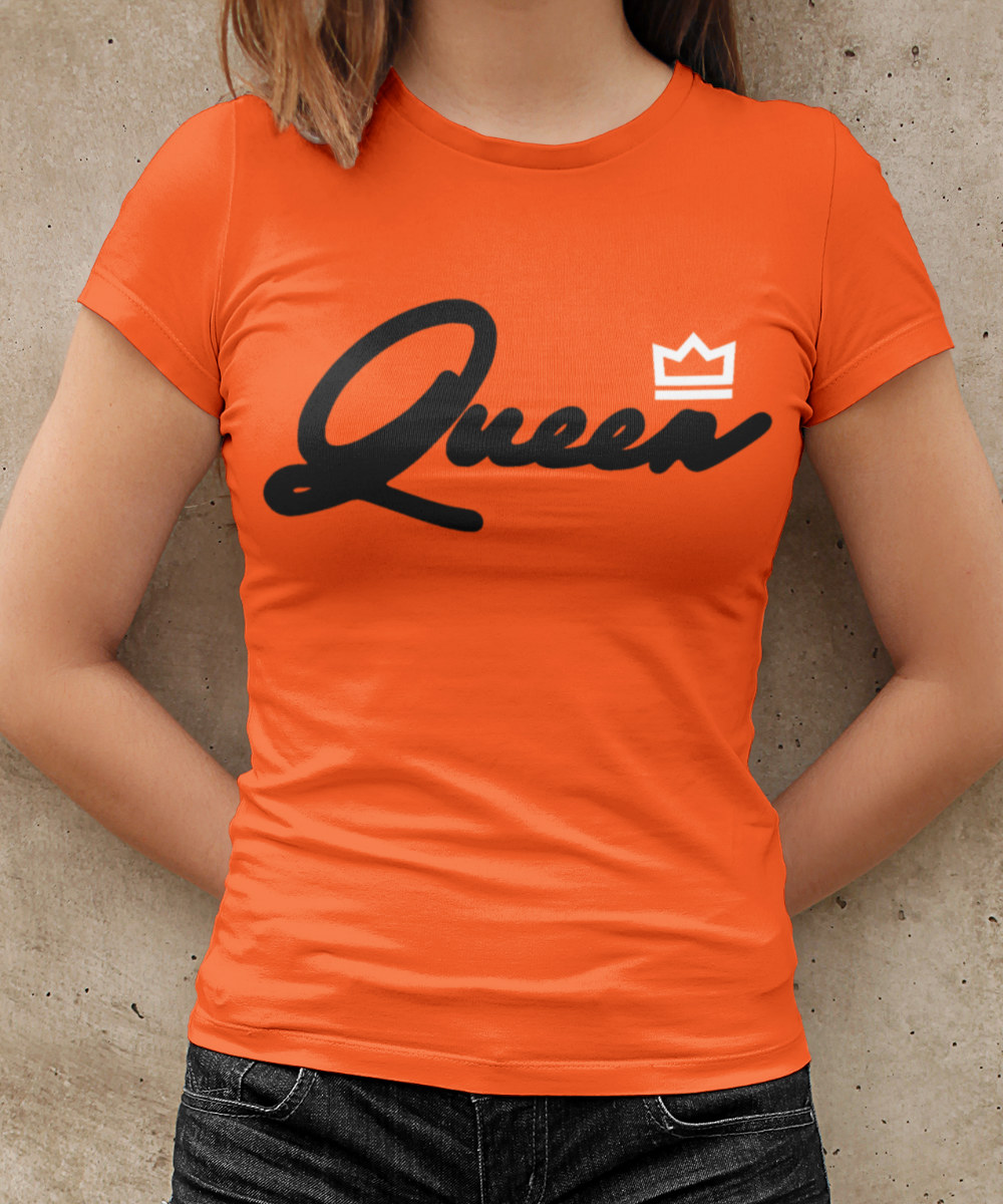 huiswerk Klooster roltrap Koningsdag T-Shirt King Queen | Dames & Heren | Snel thuisbezorgd