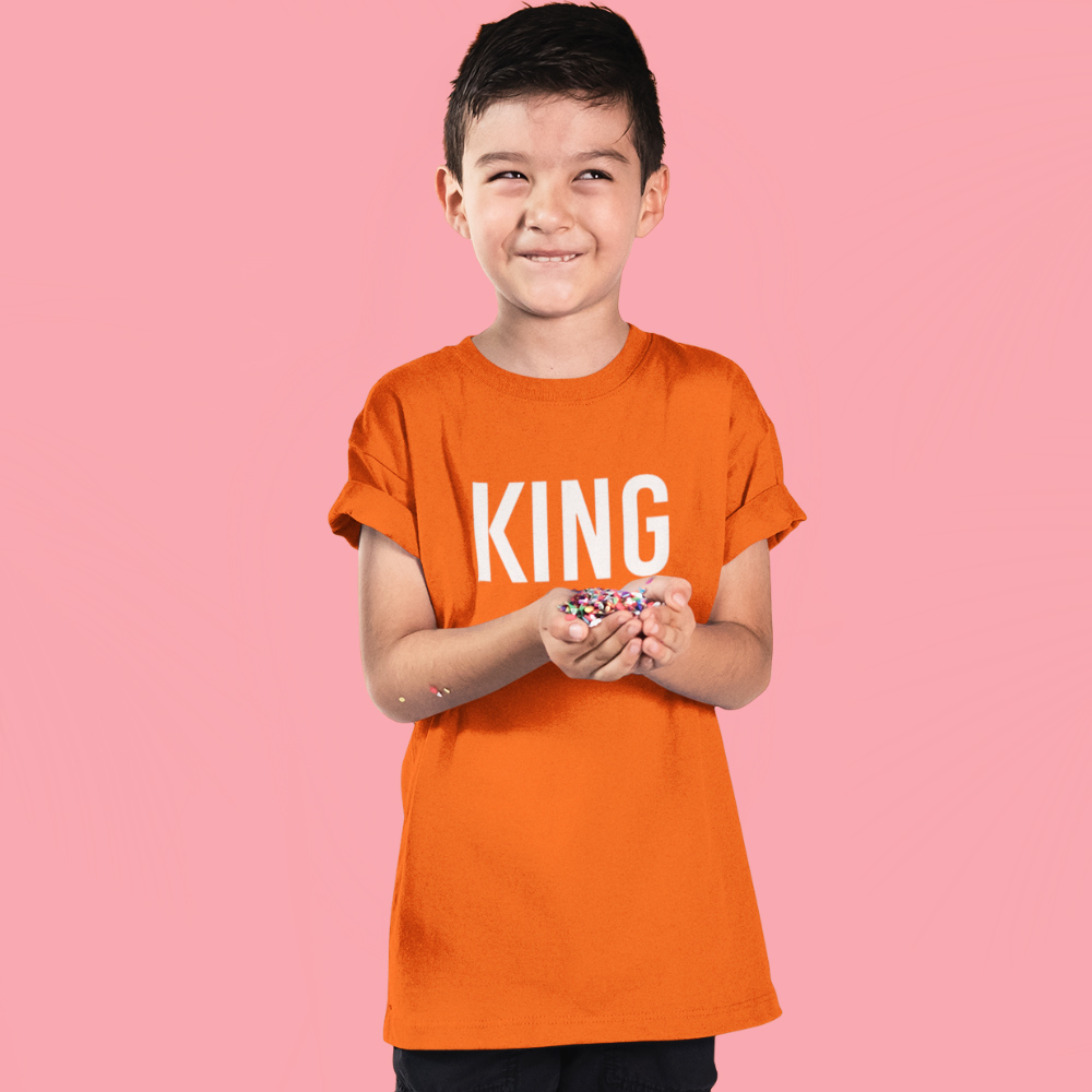 Oranje Koningsdag Shirt Kind King