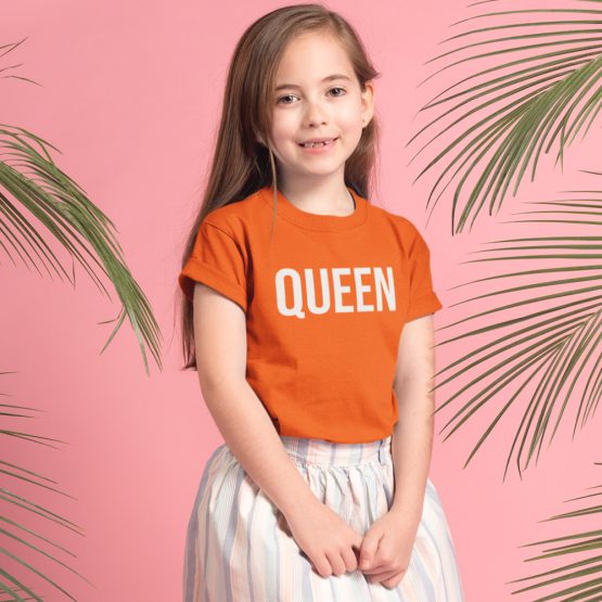 Oranje Koningsdag Shirt Kind Queen