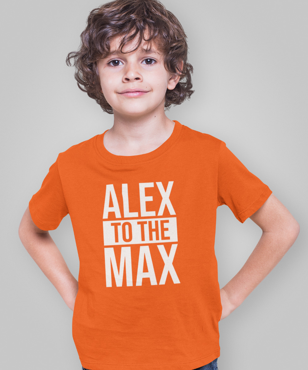 Klap Ga terug mat Koningsdag T-Shirt Kind - Alex to the Max | Oranje shirts - 1001CAPS.NL
