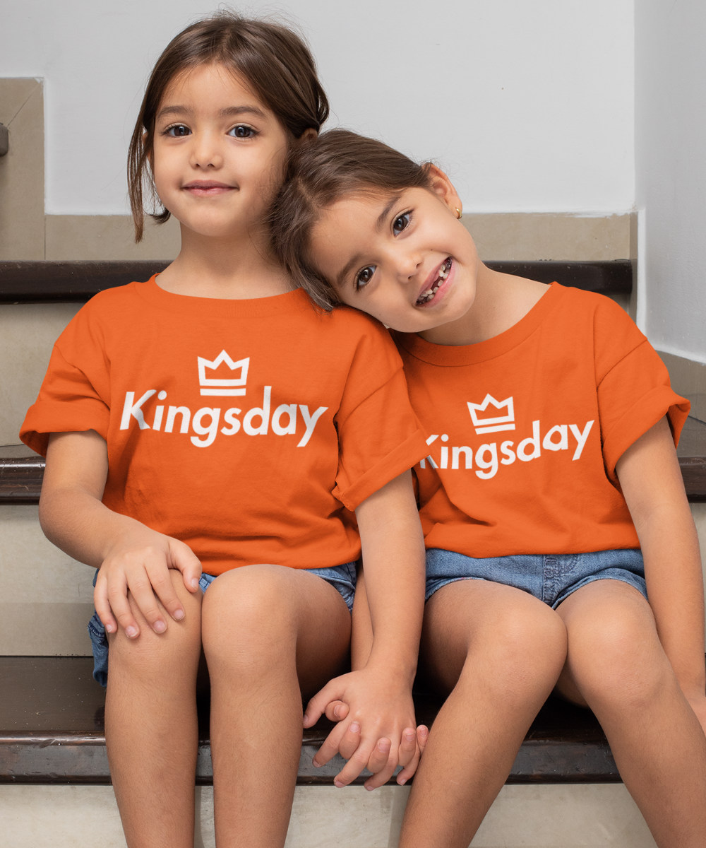 Interesseren cel patroon Koningsdag T-shirt Kind Kingsday | Tijdelijk €14,95 - 1001CAPS
