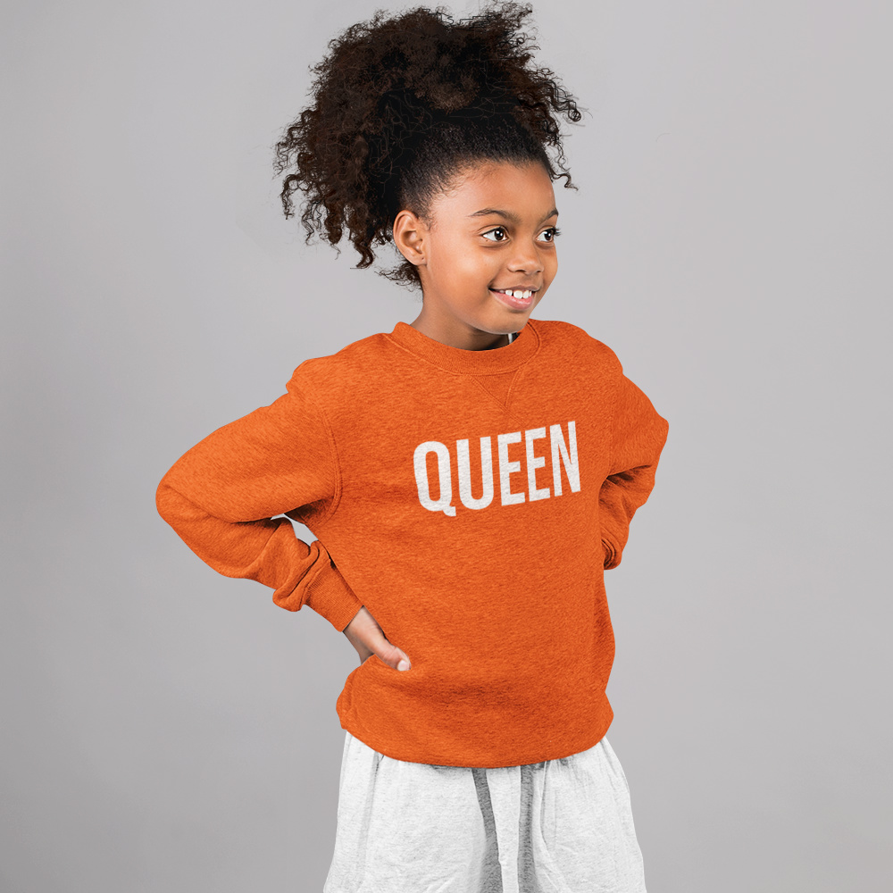 sensor Surrey twintig Koningsdag Trui Kind Queen - Oranje kinderkleding | 1001CAPS.NL