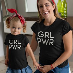 Moeder Dochter Shirts GRL PWR