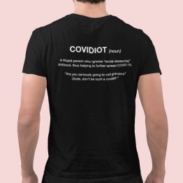 Corona T-Shirt Covidiot Back