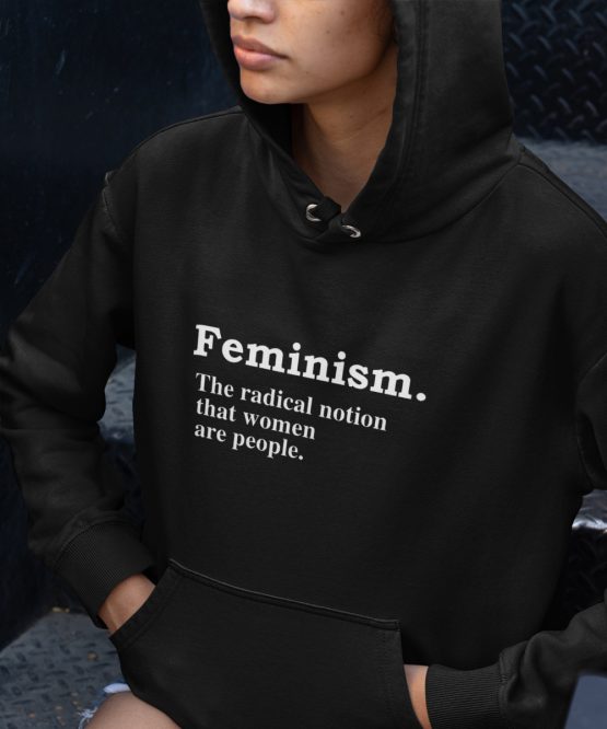 Feminisme Hoodie Definition Black