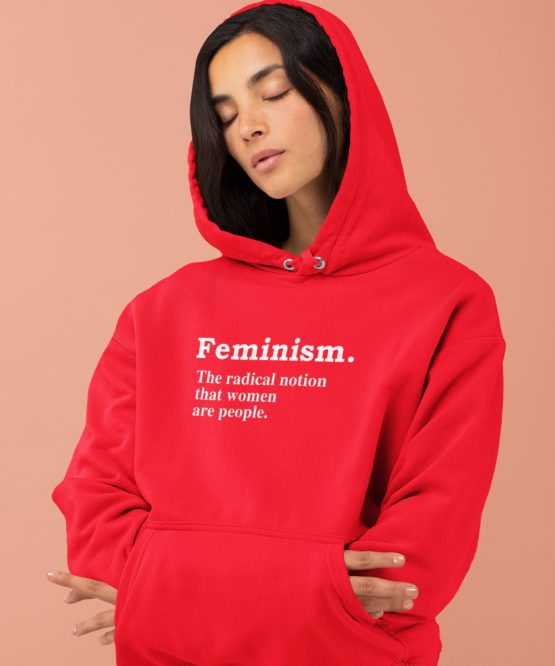 Feminisme Hoodie Definition Rood