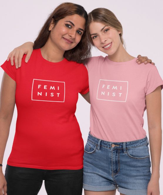 Feminisme T-Shirt Feminist Rood Roze