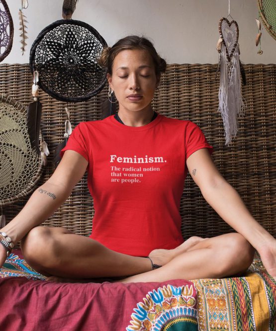 Feminist T-Shirt Definition Rood