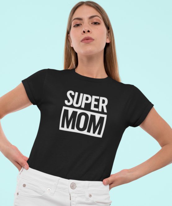 Moederdag T-Shirt Super Mom 1