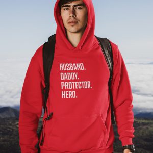 Vaderdag Hoodie Husband Rood