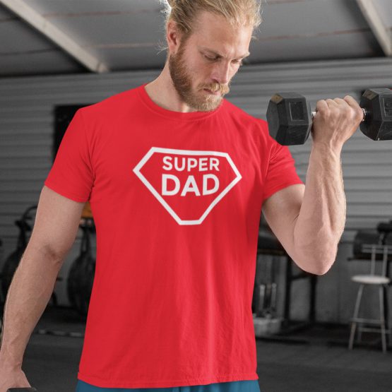 Vaderdag T-Shirt Super Dad Rood
