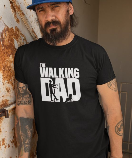 Vaderdag T-Shirt walking dad zwart