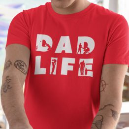 Vaderdag T-Shirt Dad Life Thic Rood