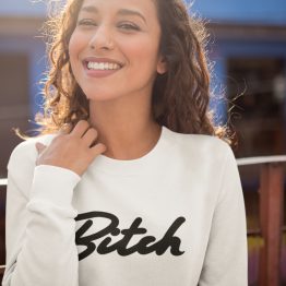 Bitch Sweater Premium White