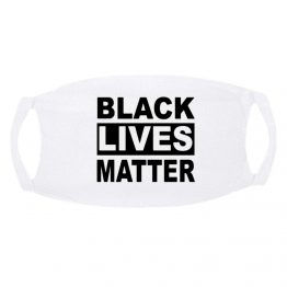 Mondkapje Black Lives Matter wit