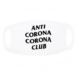 wit Mondkapje Anti Corona Club
