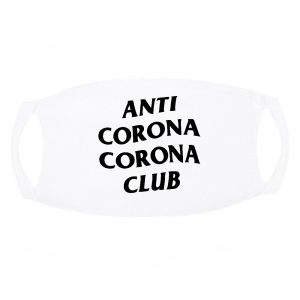 wit Mondkapje Anti Corona Club