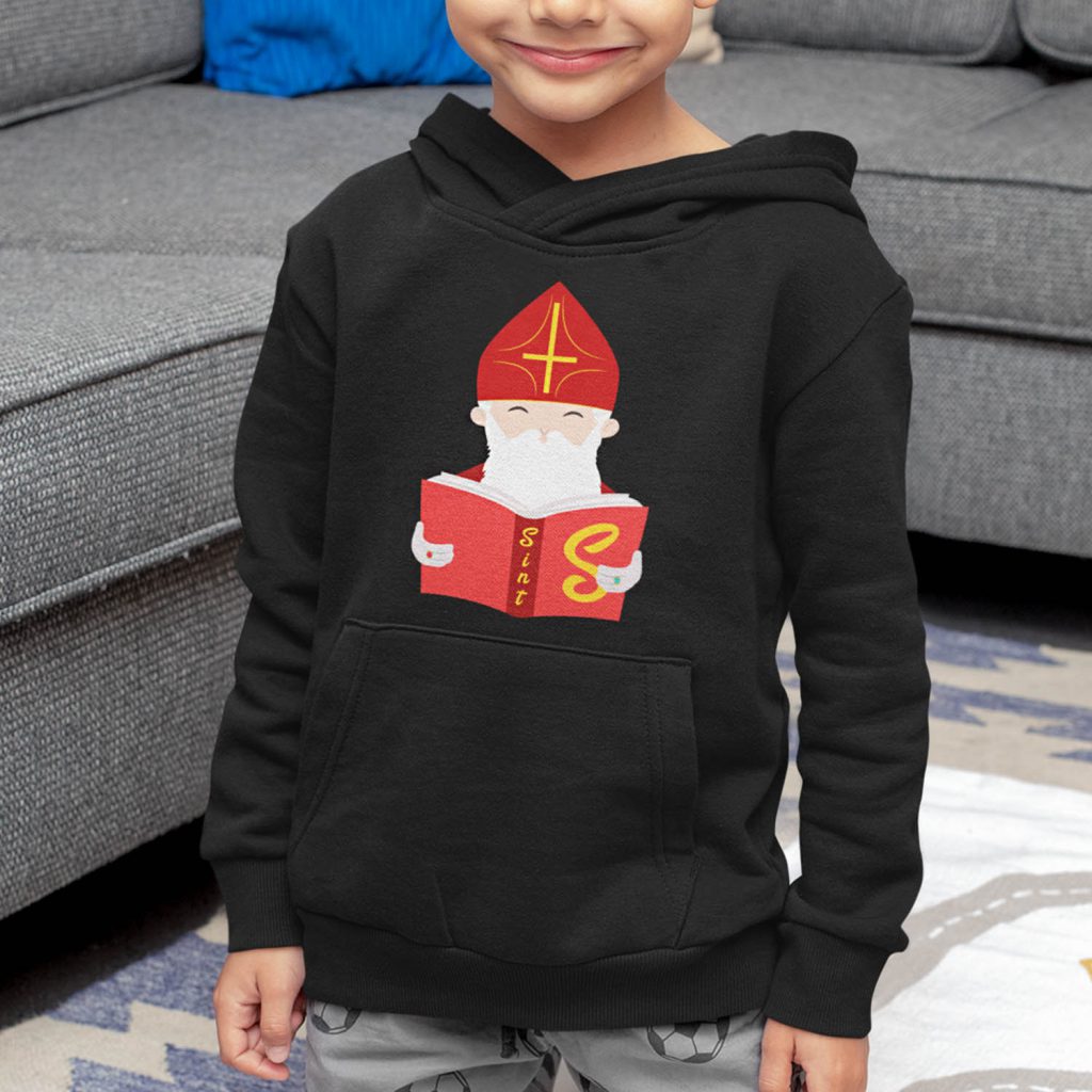 Hoodie Kind Zwart Het grote boek van sinterklaas