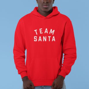 Kerst Hoodie Rood Team Santa Text