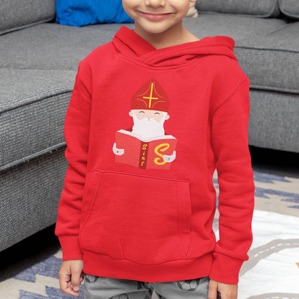 Sinterklaas Hoodie Kind Rood Het grote boek van sinterklaas