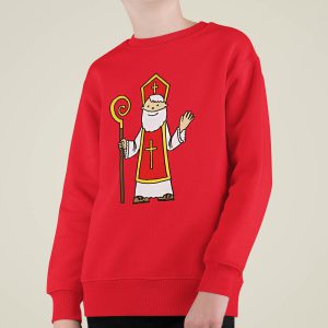 Sinterklaas Trui Kind Rood Cartoon