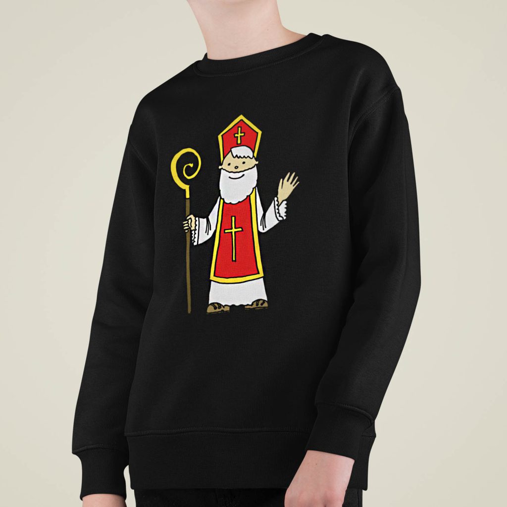 Sinterklaas Trui Kind Zwart Cartoon