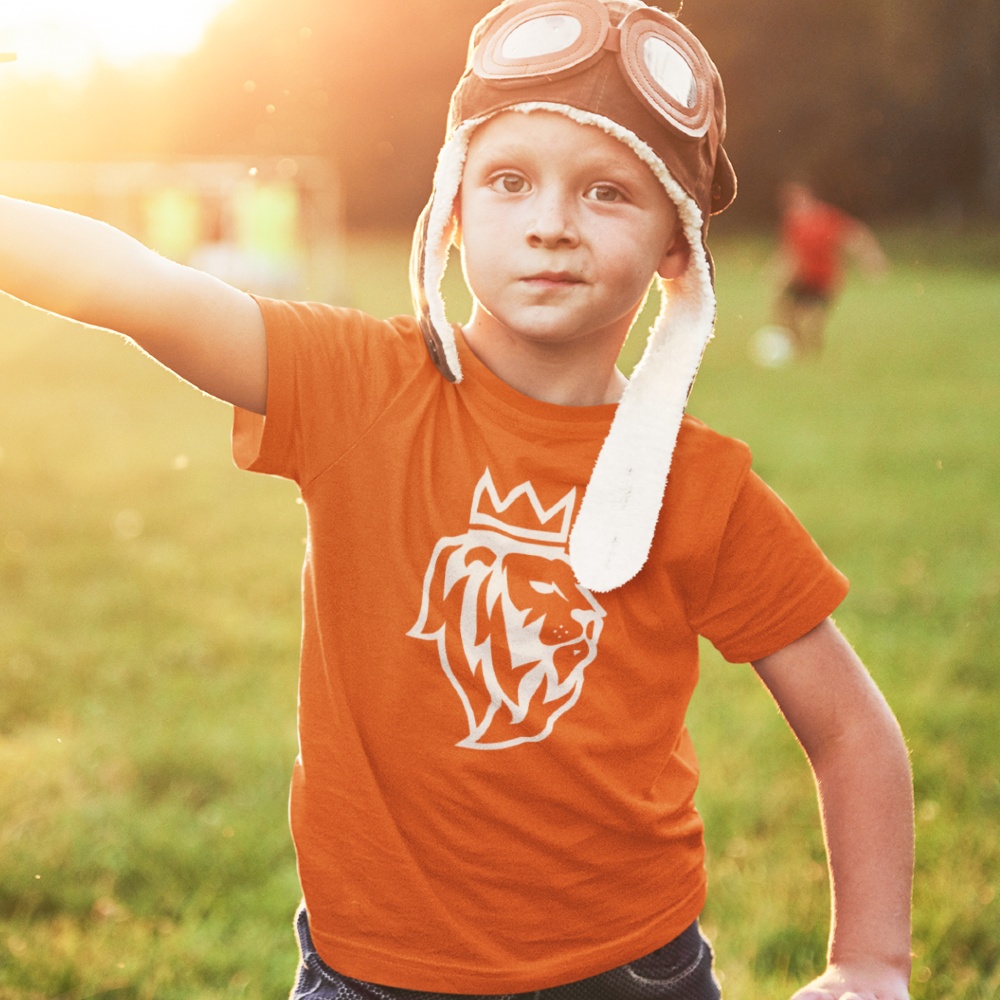 diefstal Vertrouwelijk Teken Koningsdag T-Shirt Kind - De Leeuw van Nederland | 1 t/m 14 jaar