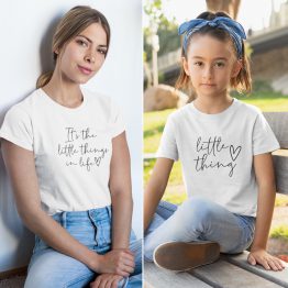 Moeder Dochter T-Shirts It's The Little Things Wit
