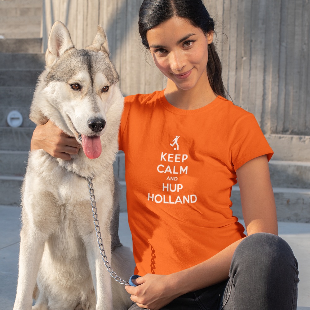 ga werken beklimmen Naar EK T-Shirt Keep Calm & Hup Holland - Uniseks Pasvorm | 1001CAPS