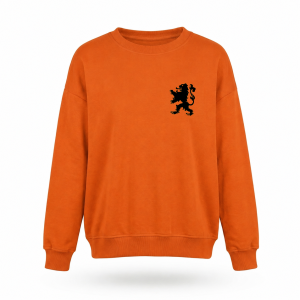Productfoto Oranje Trui met Black Lion Chest