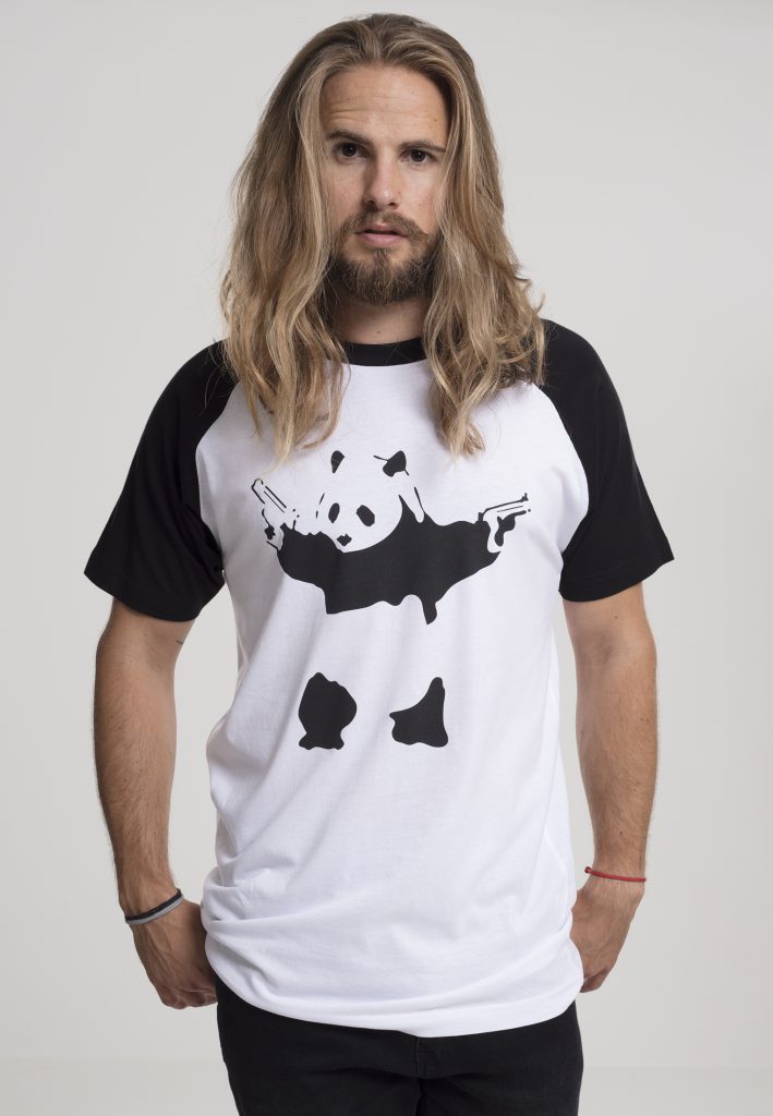 Banksy T-Shirt Graffiti Panda Raglan