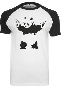 Banksy T-Shirt Graffiti Panda Raglan Productfoto